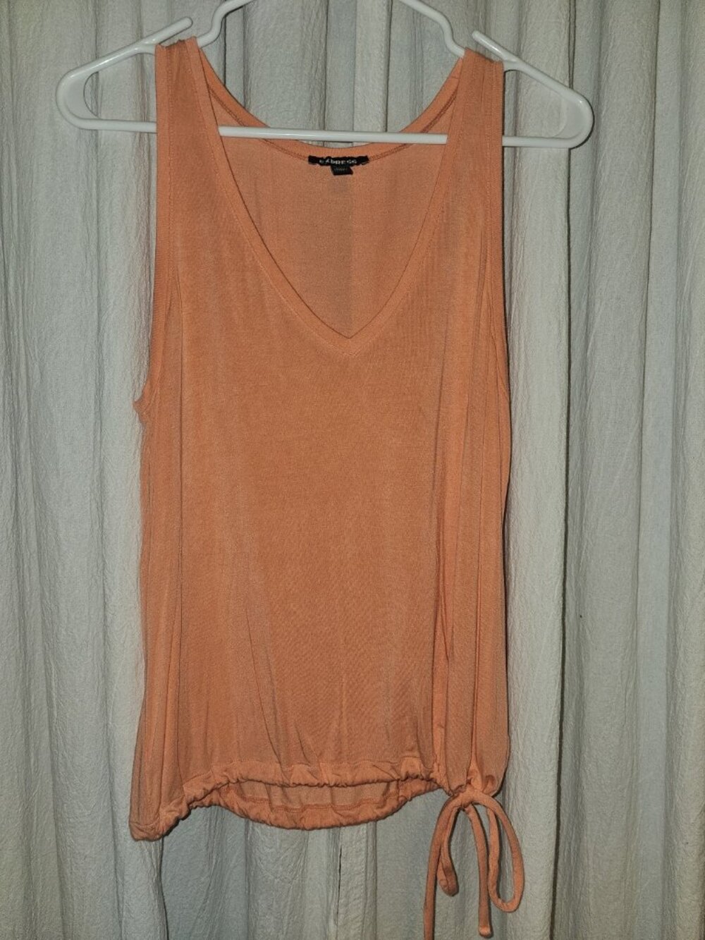 Express Terracotta V-Neck Side Tie Tank Top Size S